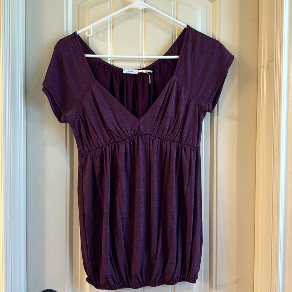 Kimchi Blue metallic purple top